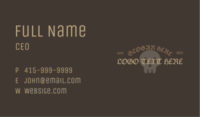 Ancient Style Wordmark  Business Card Image Preview
