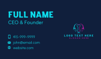 Headset Microphone Podcast Business Card Design