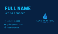 Round Water Droplet Business Card Design