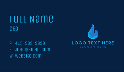 Round Water Droplet Business Card Image Preview