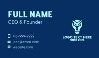 Blue Owl Light Bulb  Business Card