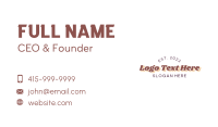 Funky Bold Wordmark Business Card