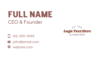 Funky Bold Wordmark Business Card Design