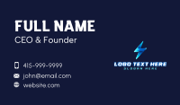 Metallic Lightning Bolt  Business Card Design