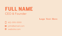 Funky Serif Hipster Brand Business Card Design