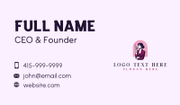 Feminine Woman Smoke Business Card