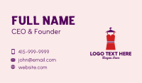 Simple Red Dress Business Card