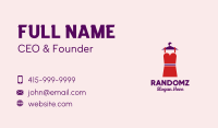 Simple Red Dress Business Card
