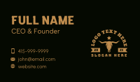 Wild Bull Ranch Business Card