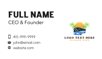 Summer Bus Transportation Business Card