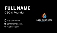 Ice Crystal Flame  Business Card Design