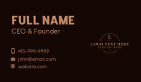 Brown Vintage Letter  Business Card Design