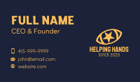 Yellow Star Football Ball Business Card