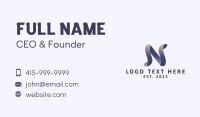 Web Developer Letter N  Business Card