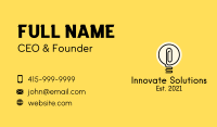 Monoline Light Bulb Business Card