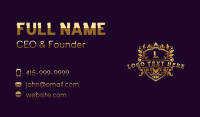 Royal Floral Shield Business Card