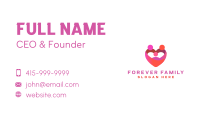 Family Heart Love Business Card Image Preview