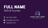 Music Disc Headphone Business Card Design