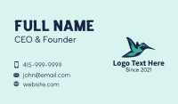 Blue Flying Hummingbird Business Card