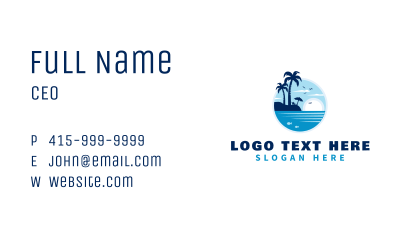 Blue Summer Island Business Card