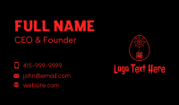 Red Spider Web Egg Business Card