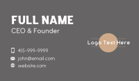 Generic Circle Business Business Card