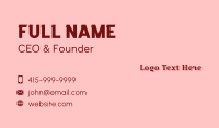 Feminine  Product Business Card example 2