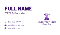 Purple Formal Dress Business Card