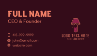 Wine Lampshade Bar Business Card Design