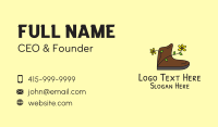 Flower Boot Shoe  Business Card Design