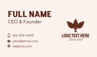 Brown Almond Nut Business Card
