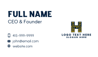 Gold Circuit Letter H Business Card