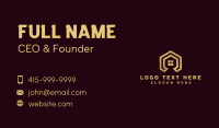 Real Estate House Hexagon Business Card