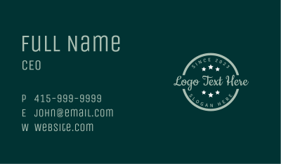 Authentic Apparel Wordmark Business Card