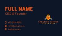 Flame Pork Barbecue Business Card Design