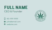 Cannabis Weed Badge Business Card