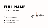 Initial Business Card example 3