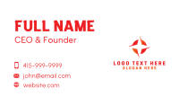 Red Circle Star Business Card