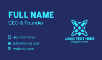 Blue Plasma Shield Business Card Design