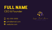 Justice Scale Paper Business Card