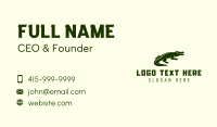 Wild Alligator Silhouette Business Card Design