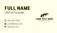 Wild Alligator Silhouette Business Card