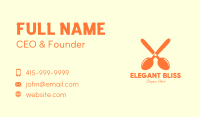 Orange Spoon Scissors Business Card
