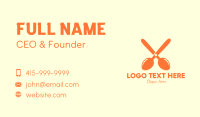 Orange Spoon Scissors Business Card