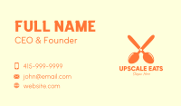 Orange Spoon Scissors Business Card Image Preview