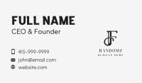 Classic Luxury Letter F Business Card