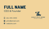 Antique Business Letter L Business Card