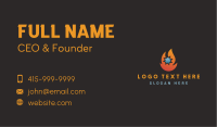 Flame & Ice Temperature Business Card