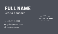 White Enterprise Wordmark Business Card