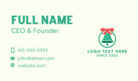 Ribbon Holiday Bell Business Card